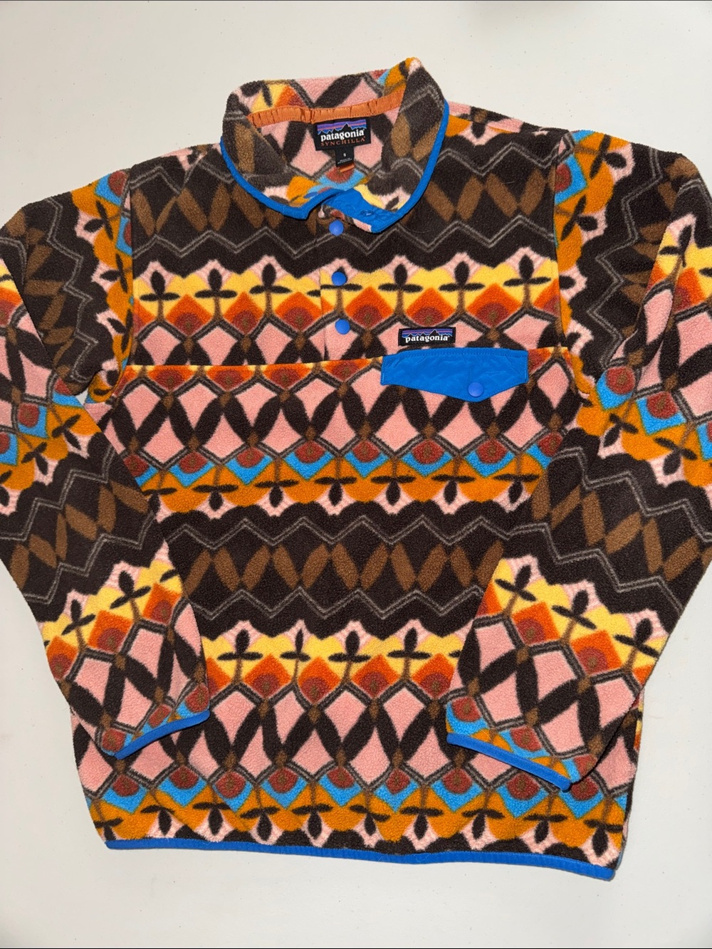 💙💓Patagonia Geometric Fleece Crewneck —